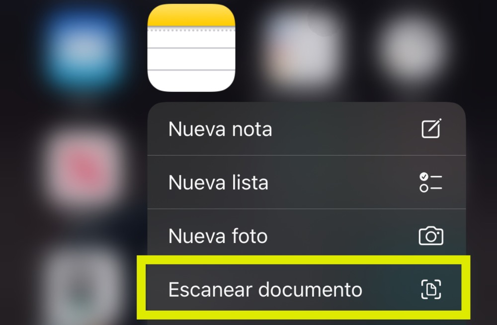 escanear documentos con la app de notas de iphone ios 17