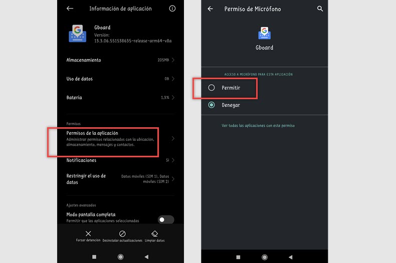 WhatsApp sin permiso para habilitar dictado por voz en Xiaomi, solución 4