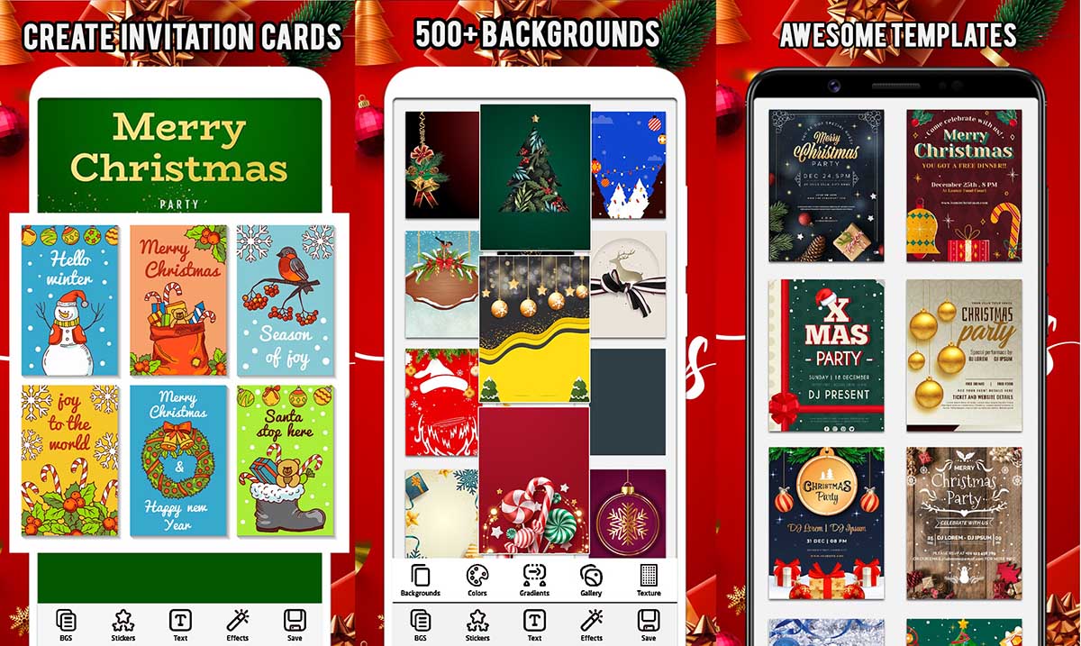 christmas invitation cards