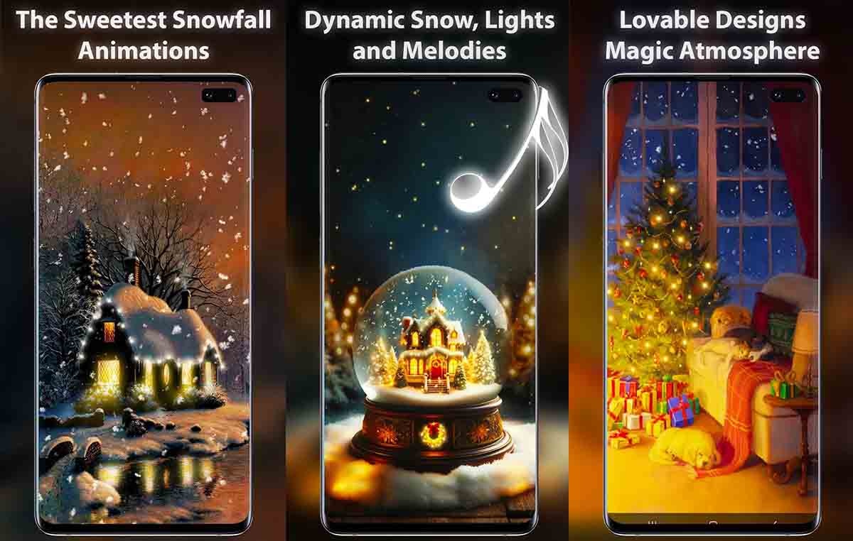fondo animado de nieve