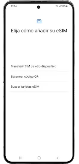 paso 5 activar eSIM moviles Samsung tienen eSIM
