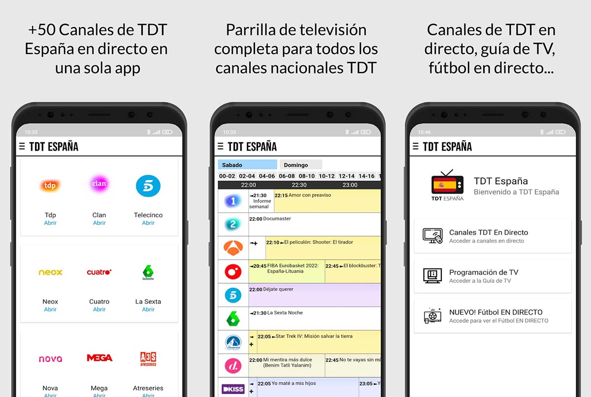 tdt españa canales