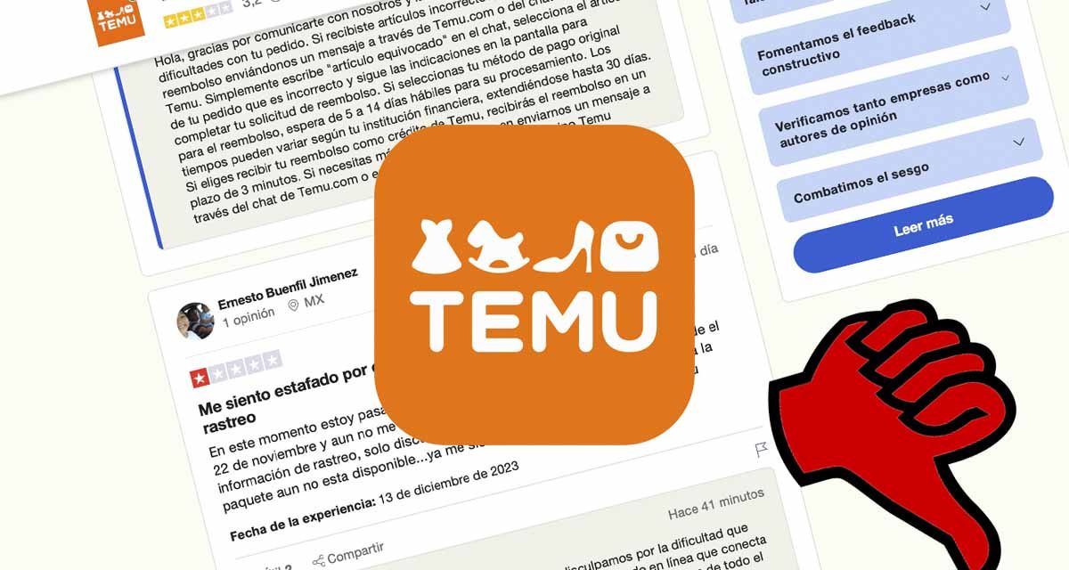 ¿Qué dicen las malas opiniones de Temu? 6 problemas de la tienda que los usuarios exponen