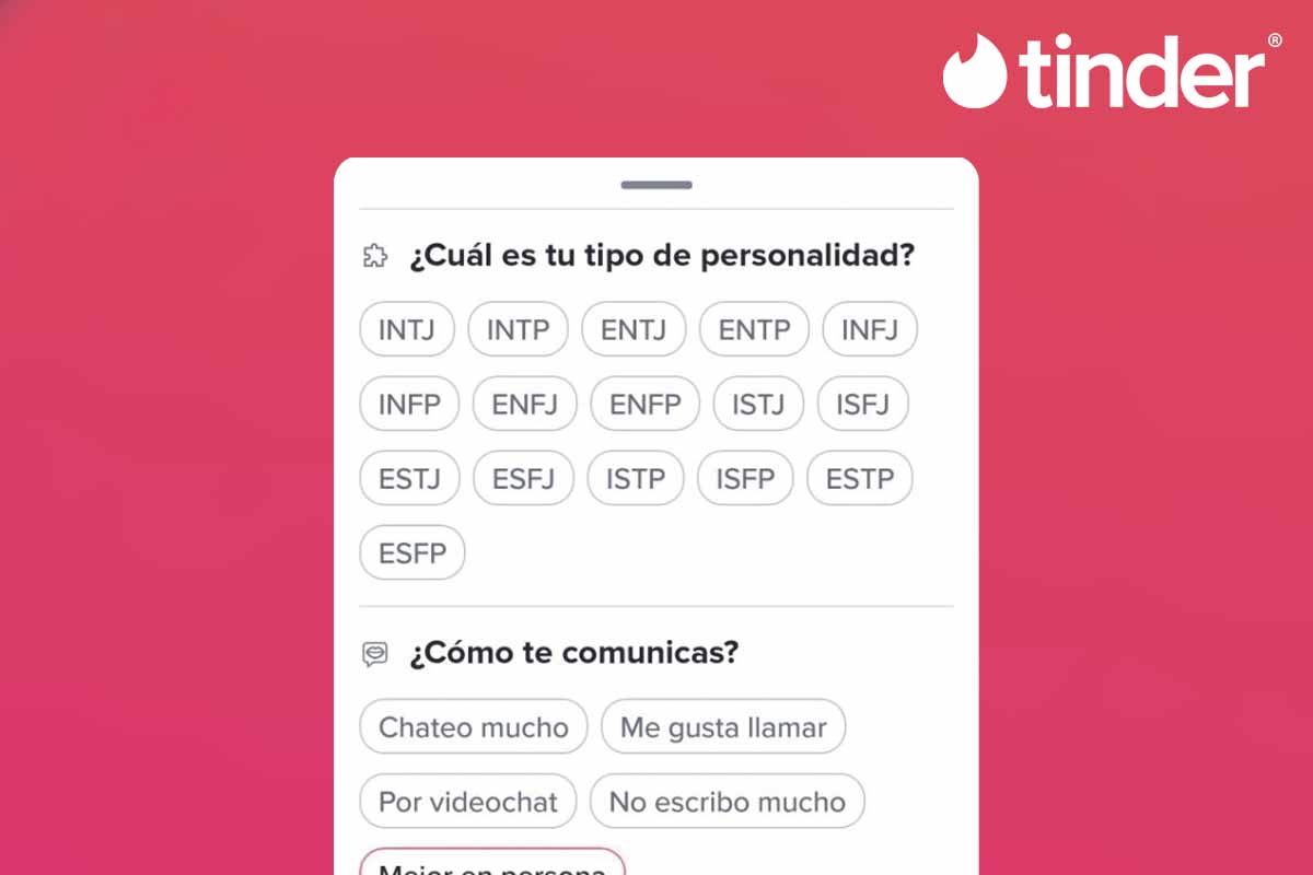 tipos personalidad tinder