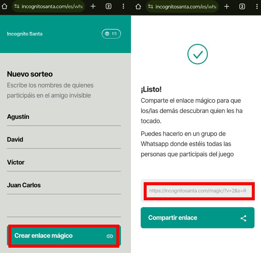 Trucos para hacer el amigo invisible 2024 por WhatsApp 1