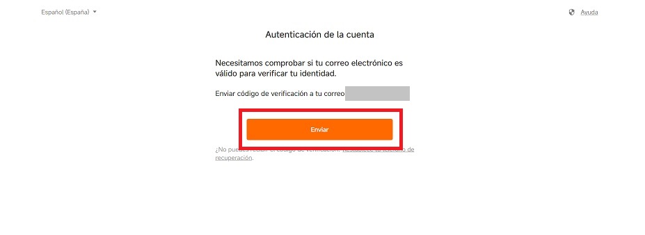Desde ordenador y movil paso 4 recuperar la contraseña de la cuenta mi