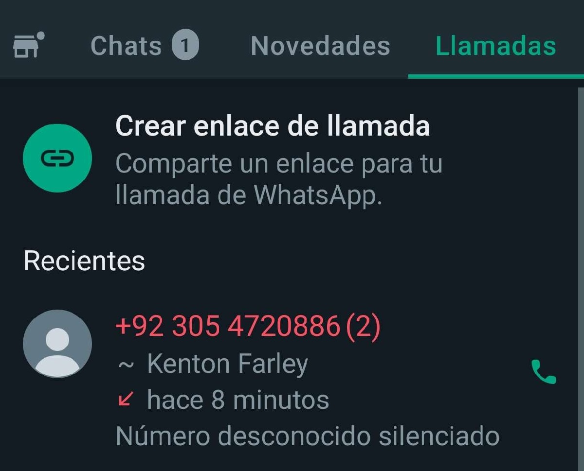llamadas de WhatsApp con prefijo +92