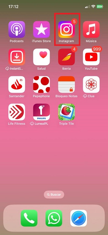 paso 1 como quitar el visto de instagram en los mensajes