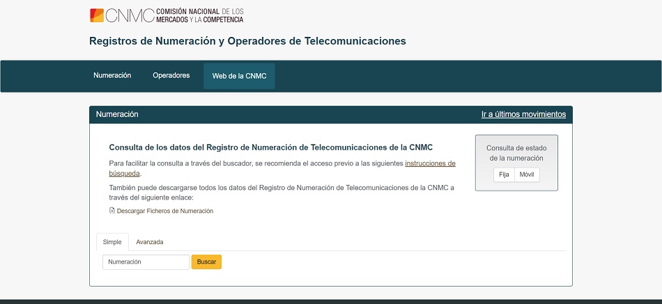 Paso 1 saber cuál es la compañía de un número de teléfono móvil o fijo