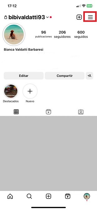 paso 3 como quitar el visto de instagram en los mensajes