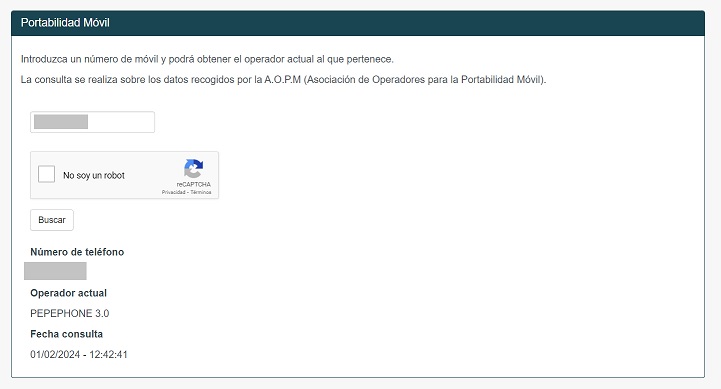 Paso 4 saber cuál es la compañía de un número de teléfono móvil o fijo
