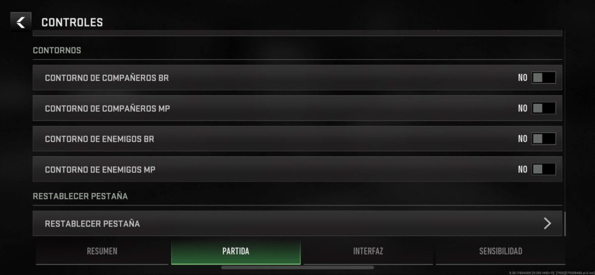 call of duty warzone mobile contornos ajustes