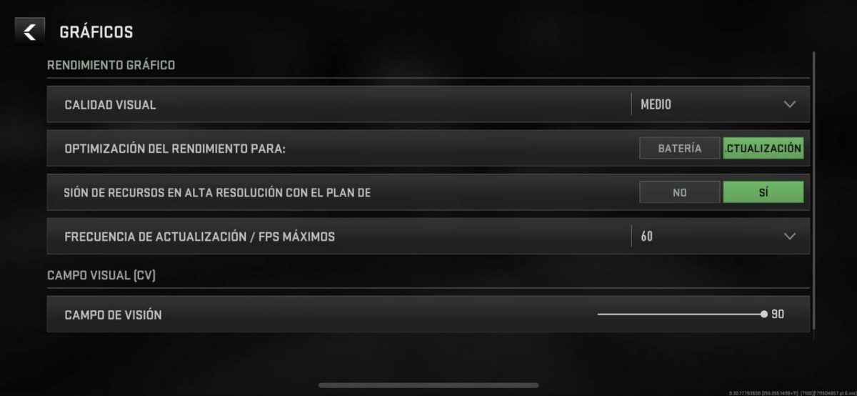graficos warzone mobile
