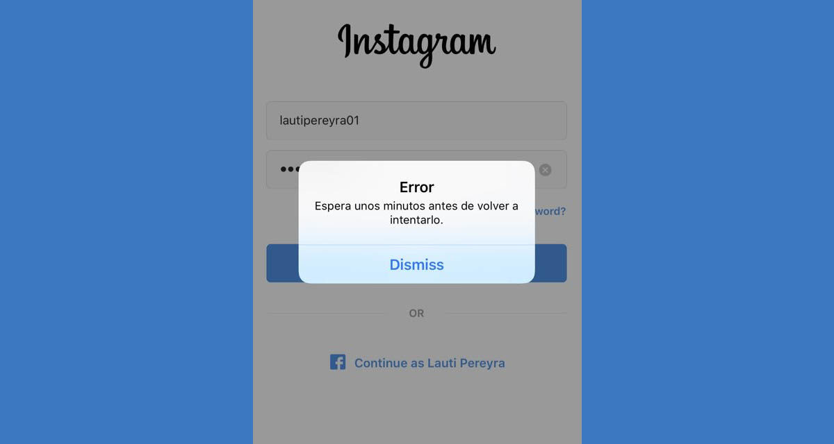 Instagram error: espera unos minutos antes de volver a intentarlo, solución en 7 pasos