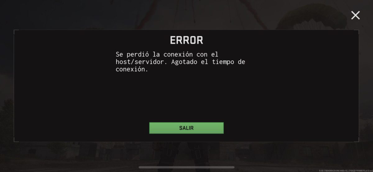warzone mobile se perdio la conexion