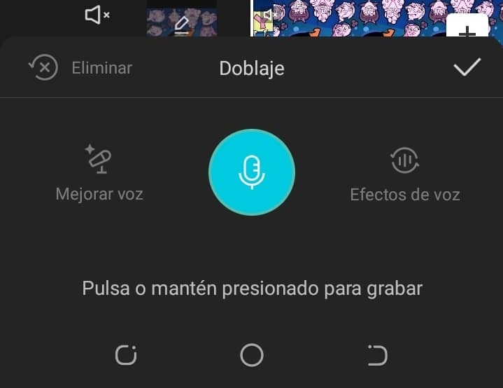 grabar voz capcut