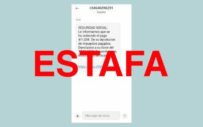 «Seguridad Social: Le informamos que ha ordenado el pago 411 euros», la policía alerta de este SMS fraudulento
