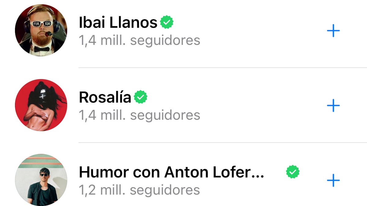Captura de pantalla de los canales de WhatsApp