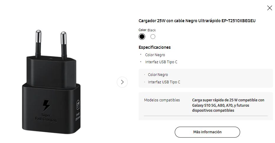 ¿Qué cargador usa el Galaxy A55 y dónde comprar el original? 3 cargador galaxy a55