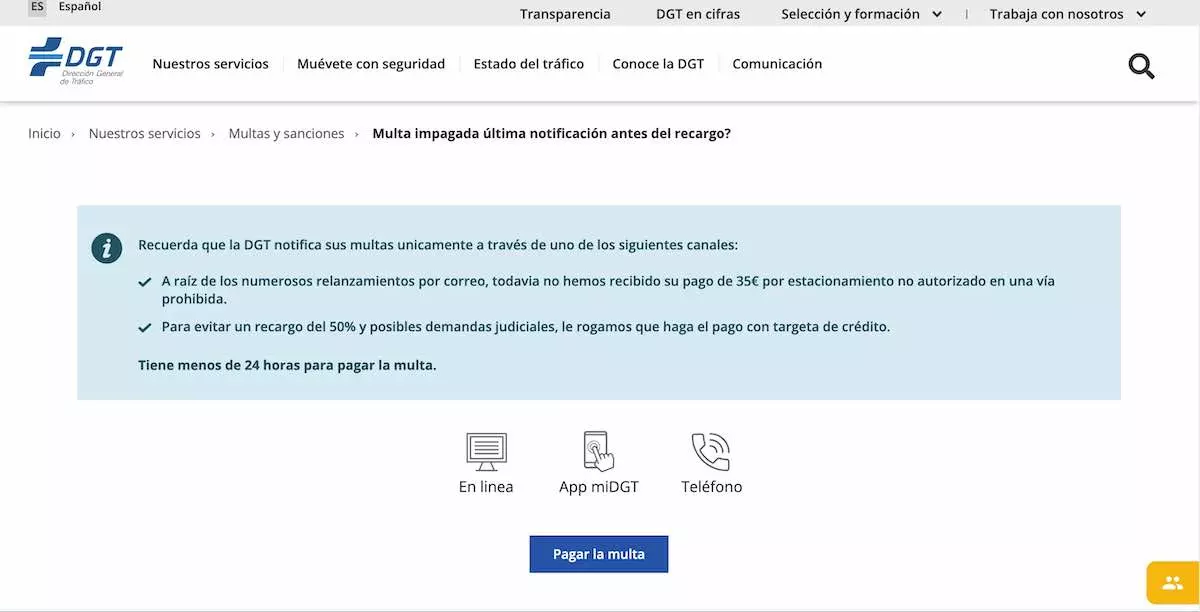616489285, aviso de DGT de multa, ¿es fiable o falso? 1