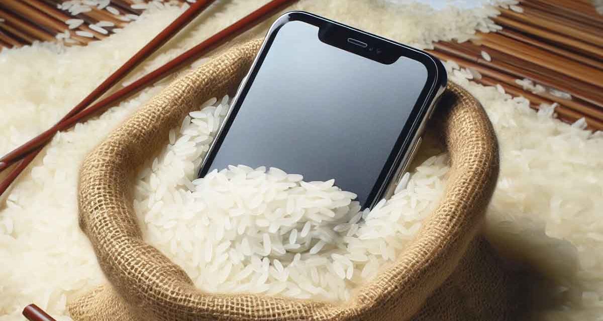 ¿Cuánto tiempo debo dejar el teléfono en arroz si se ha mojado?