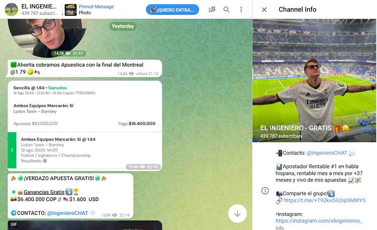 ingeniero analista telegram