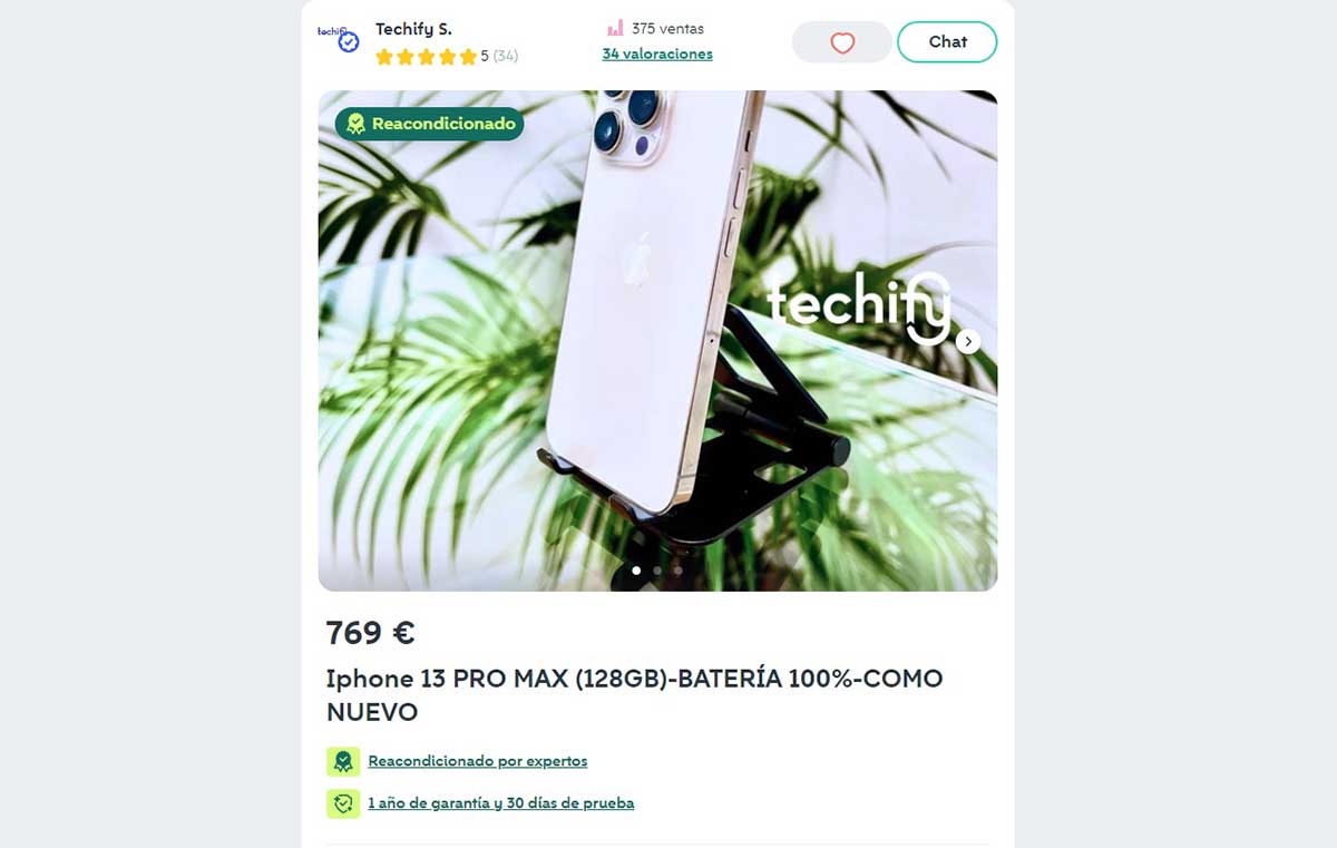 iphone reacondiconado wallapop