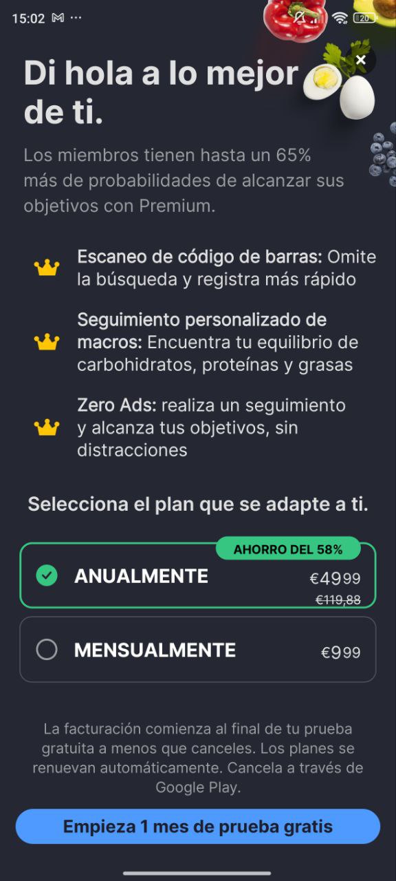 myfitnesspal mejor app contar calorias 3
