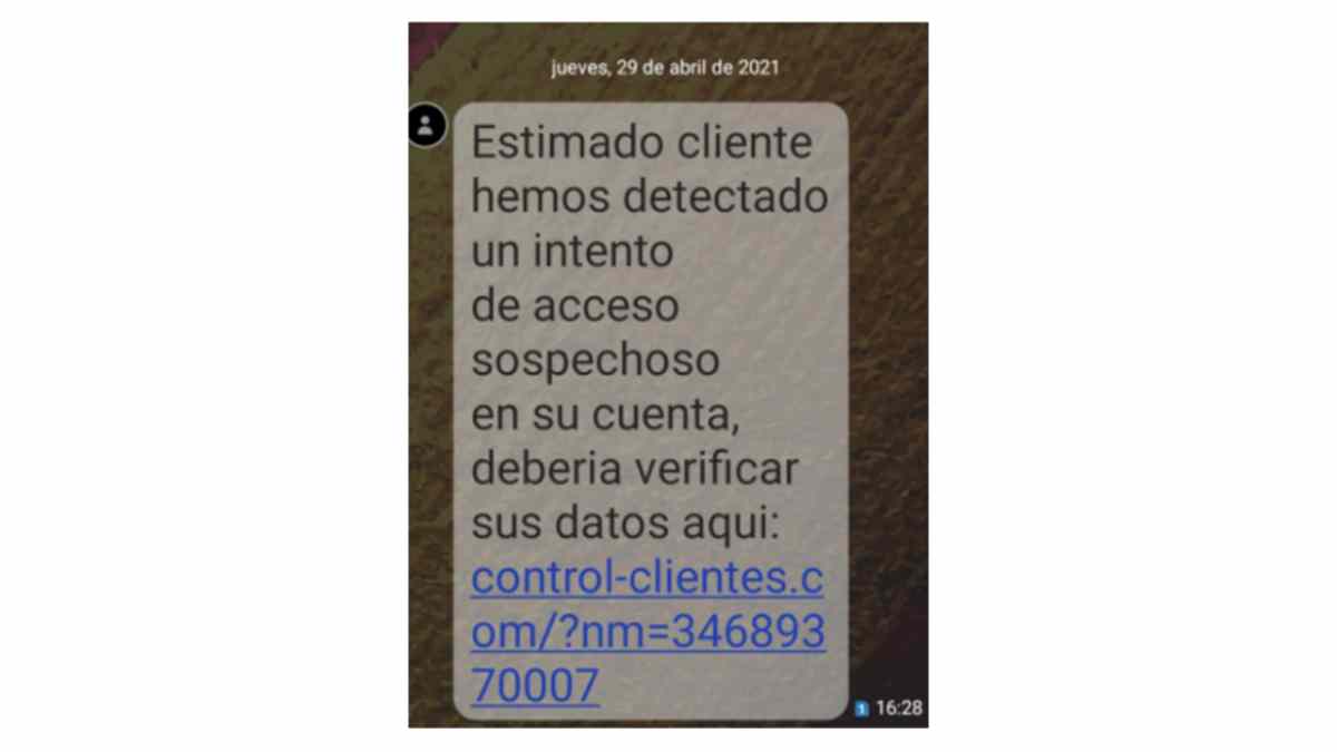 sms falso ing direct
