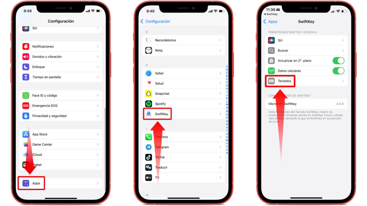Cómo cambiar el teclado del móvil en iPhone paso a paso