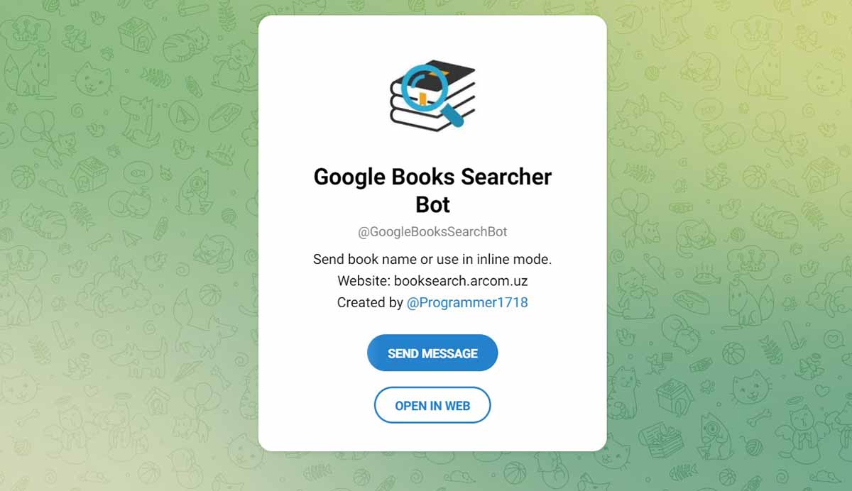 google books searcher bot