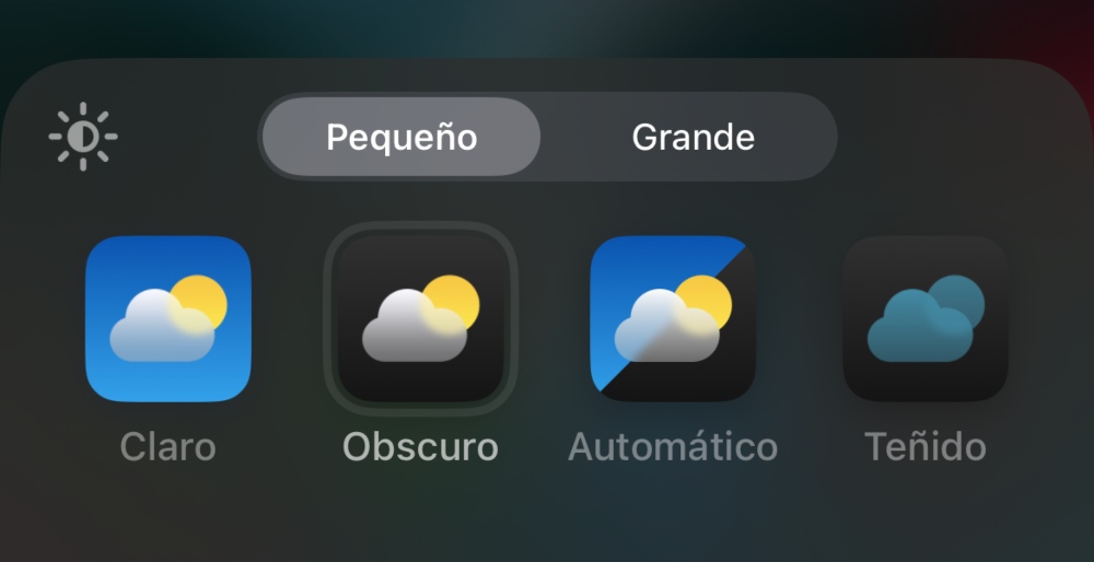 iconos grandes ios 18 iphone 16