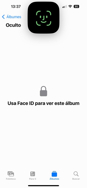 paso 3 acceder a carpeta segura en iphone album oculto