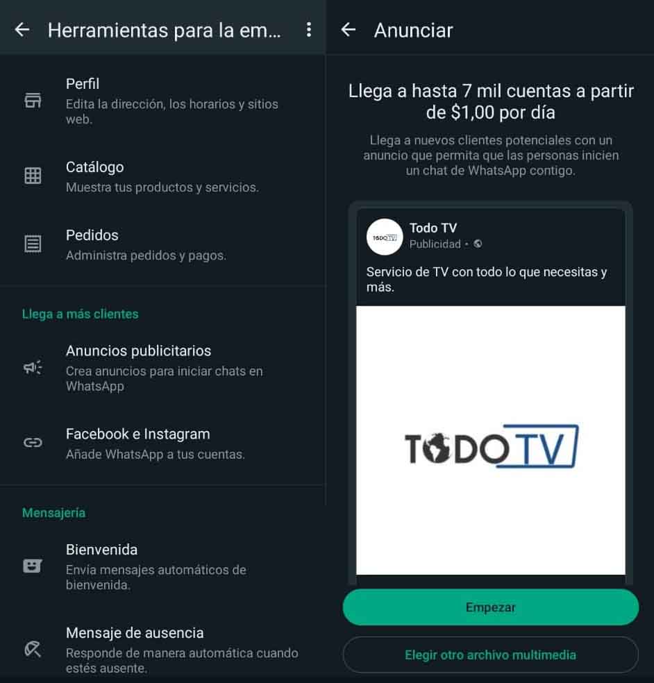 promocionar whatsapp business
