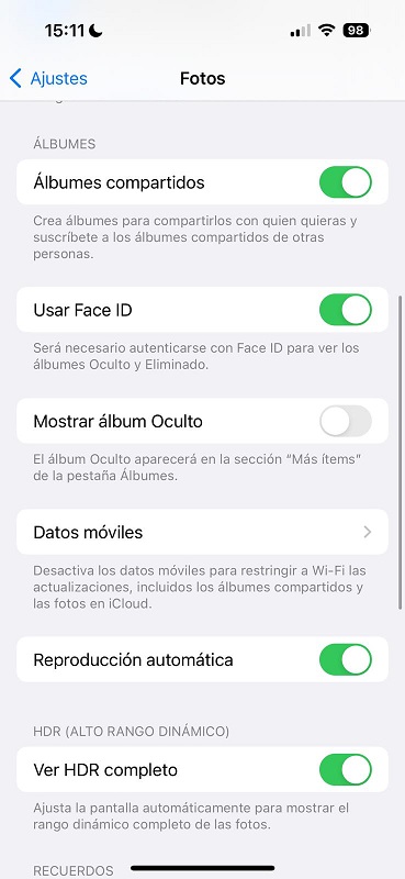 resultado ocultar carpeta segura en iphone o album oculto