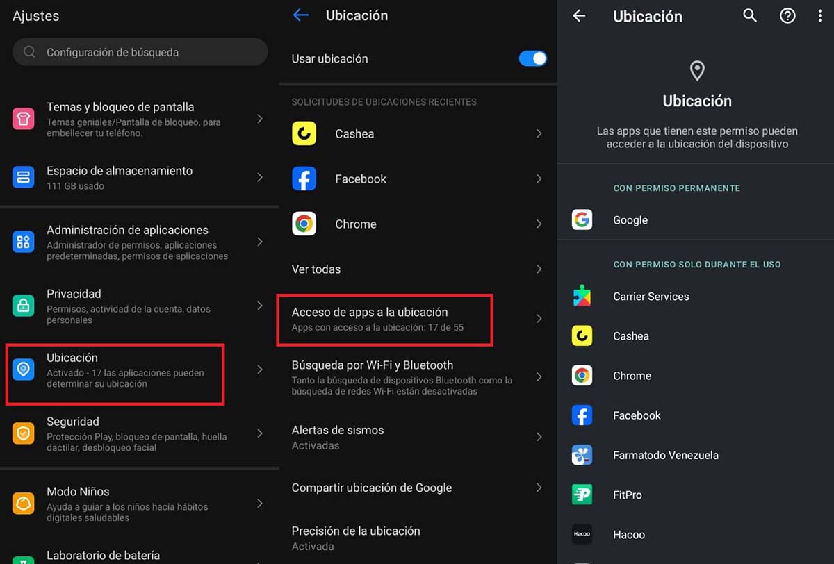 bloquear acceso ubicacion aplicaciones