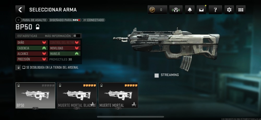 bp50 warzone mobile armas