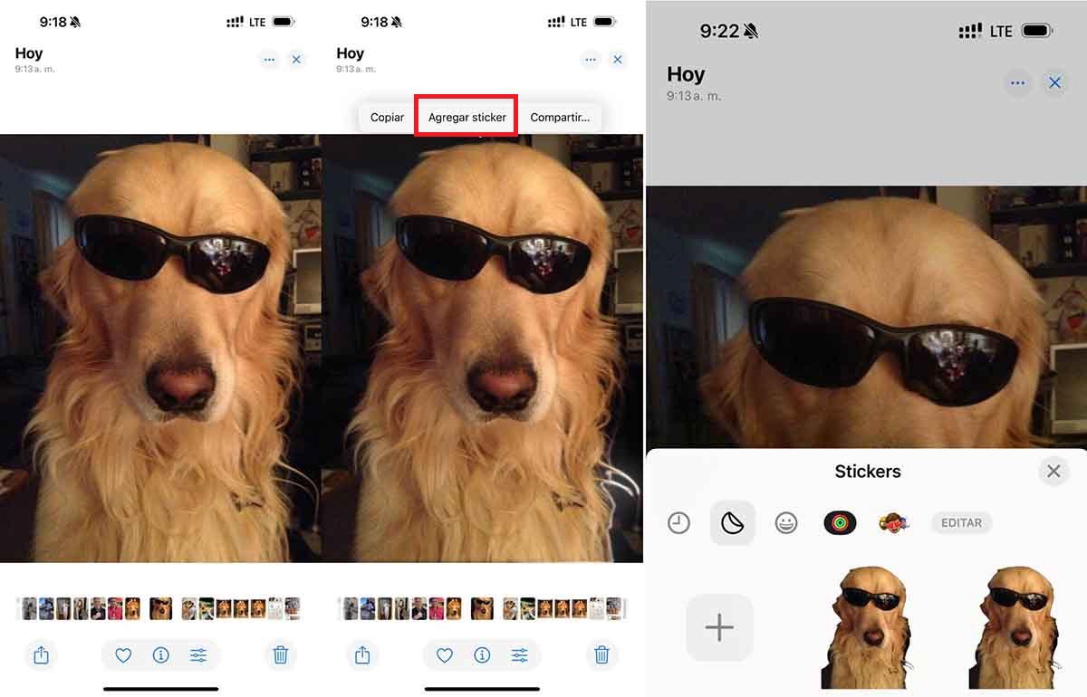 stickers en iphone