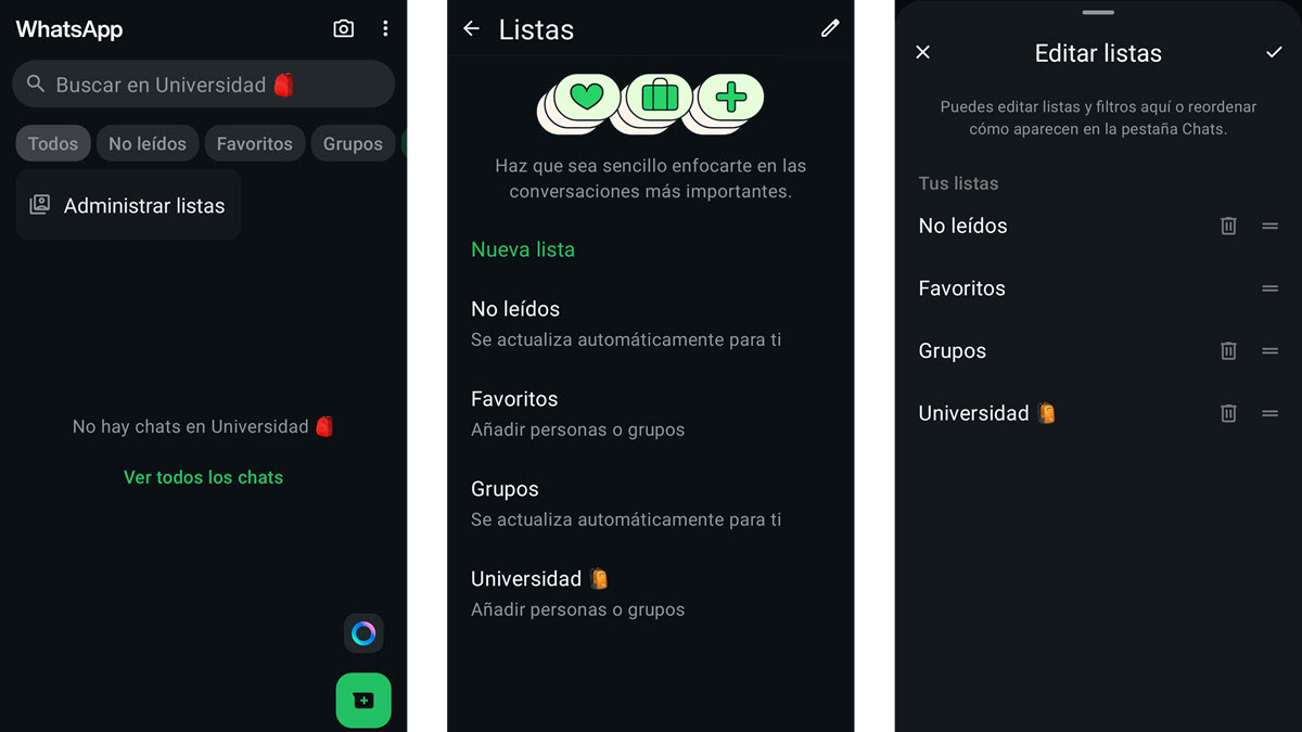 Cómo organizar tus chats de WhatsApp en listas: guía paso a paso 3