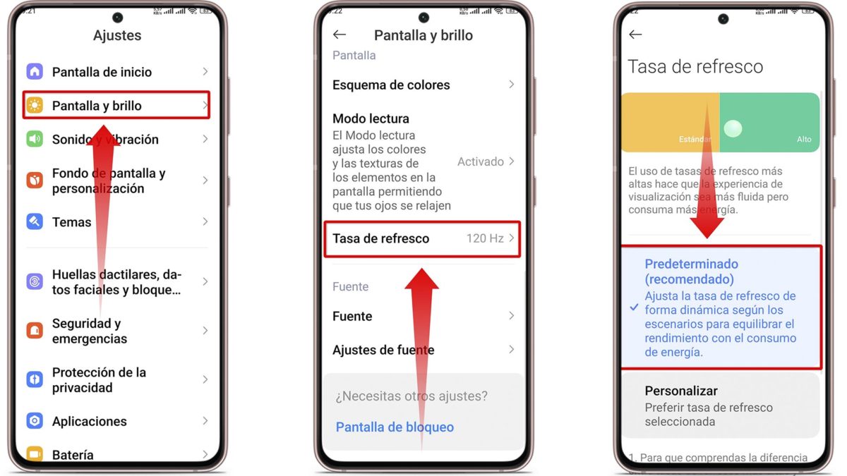 Ajustes casi desconocidos que uso para que mi móvil vaya más rápido: ajusta la tasa de refresco de la pantalla
