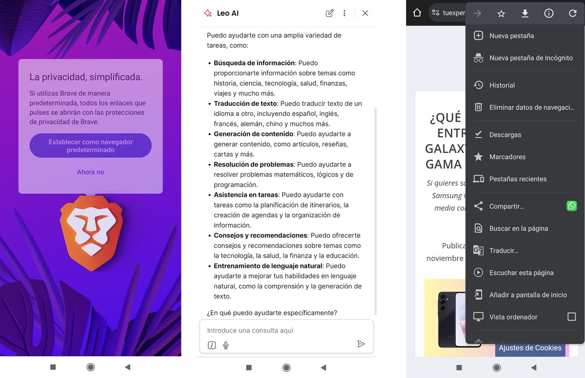 ¿Cuál es el mejor navegador web para Android? Mi experiencia con Chrome, Firefox, Edge y Brave 5