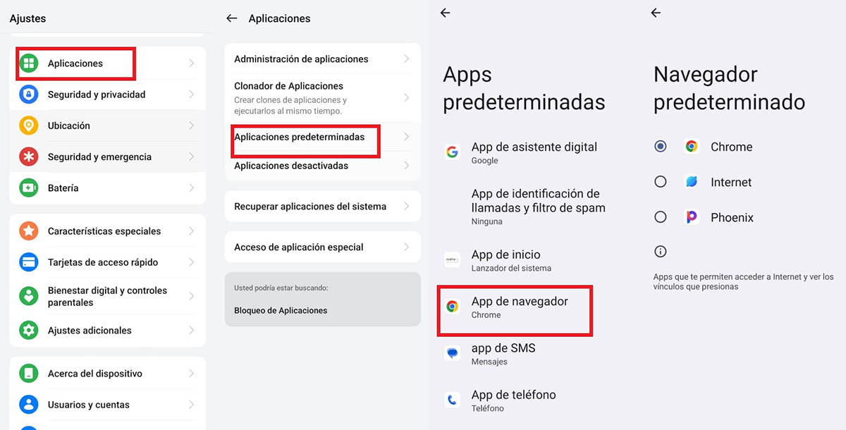 cambiar navegador movil