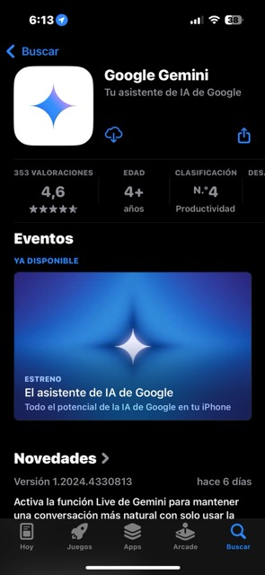Cómo sacar partido a la app de Gemini en un iPhone 1