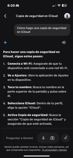 Cómo sacar partido a la app de Gemini en un iPhone 2