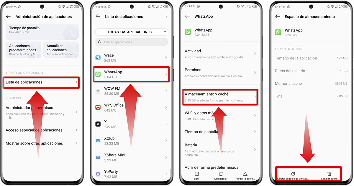 Por qué aparece una fecha incorrecta en WhatsApp - borra caché y datos de WhatsApp