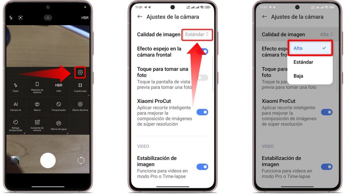 Ajustes que hago en la cámara siempre que estreno un móvil - Ajusta la resolución y la calidad