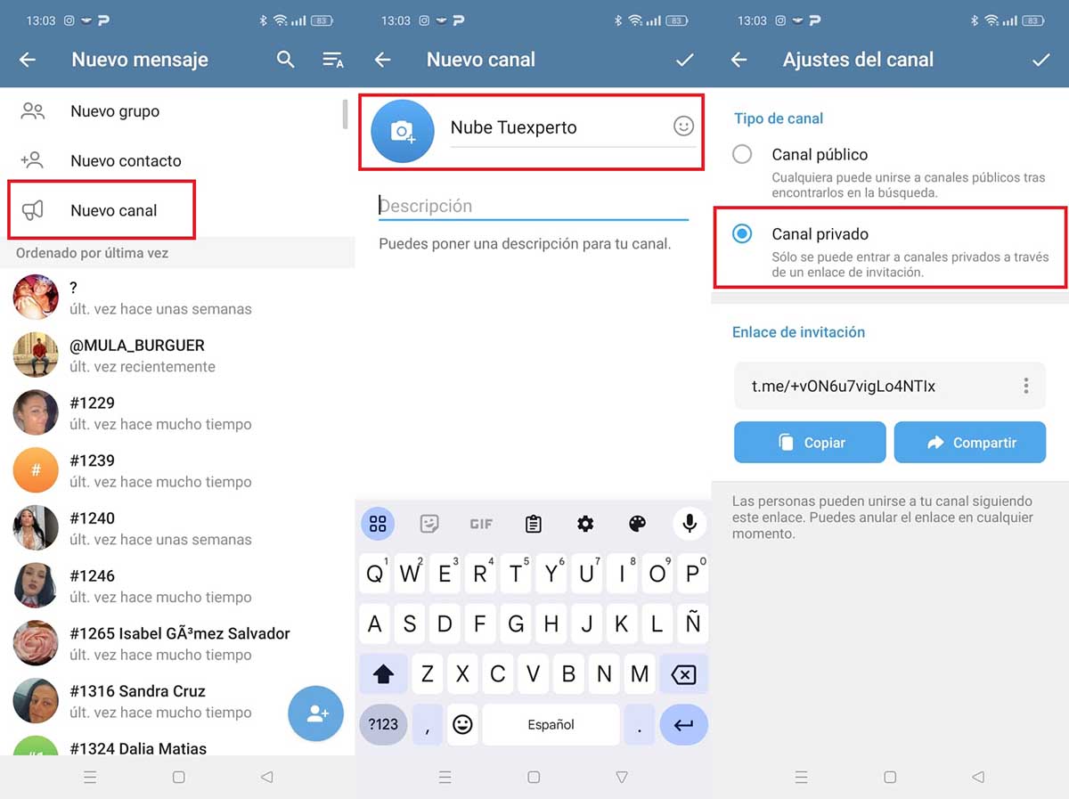 canal privado telegram