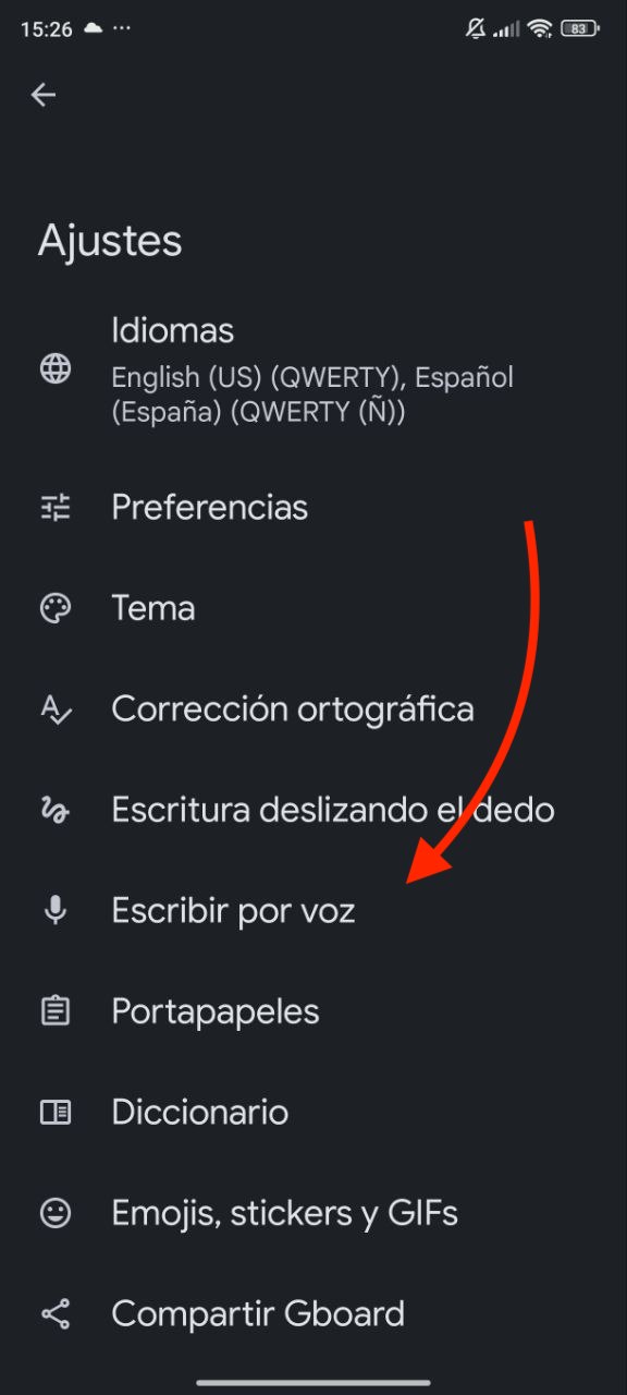 dictado por voz whatsapp 0