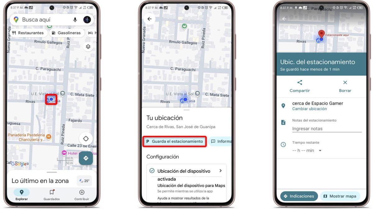 Funciones clave que debes conocer de Google Maps en el móvil - Recuerda dónde aparcaste