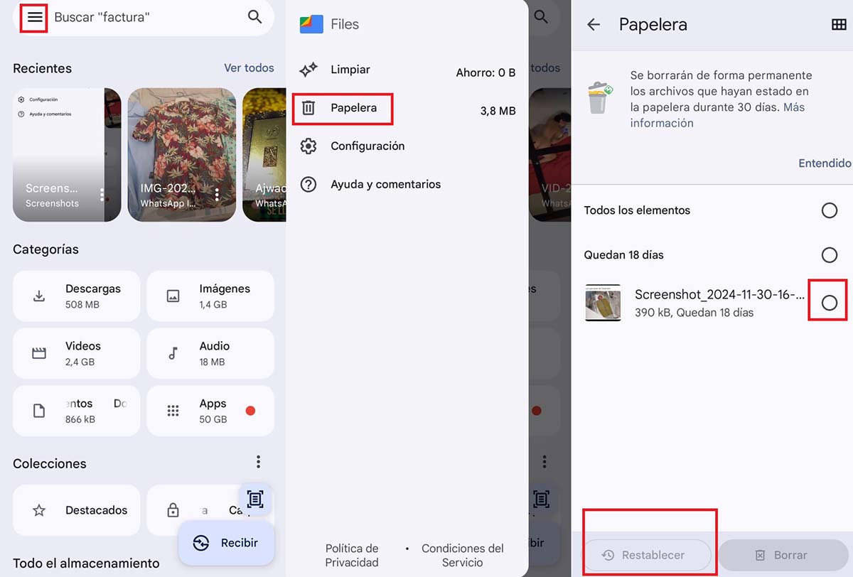 recuperar archivos borrados